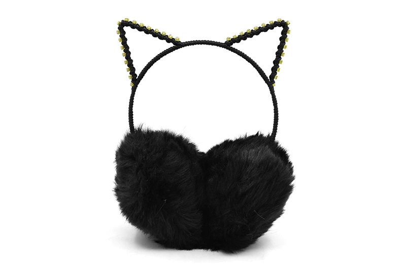 Lovely Cat Soft Winter Warm Earflap Earmuff with Crystal