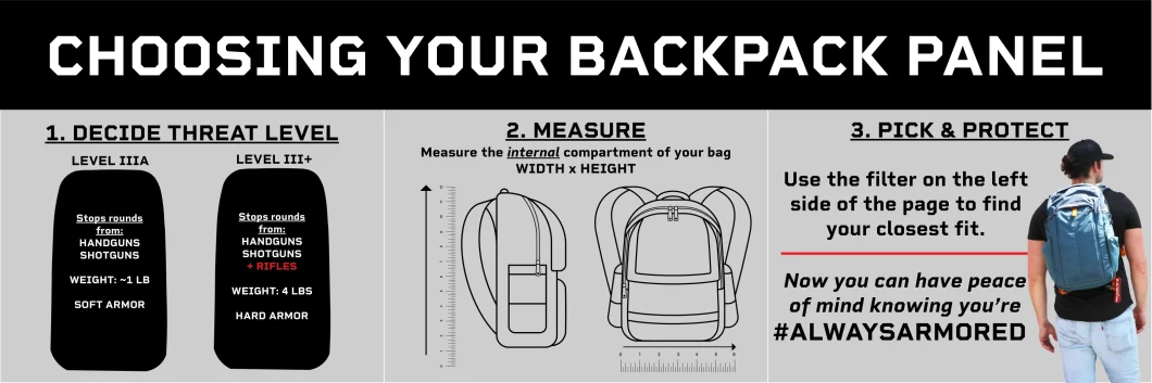 Nij Level Iiia Extra Large Capacity Outdoor Bullet-Proof Backpack