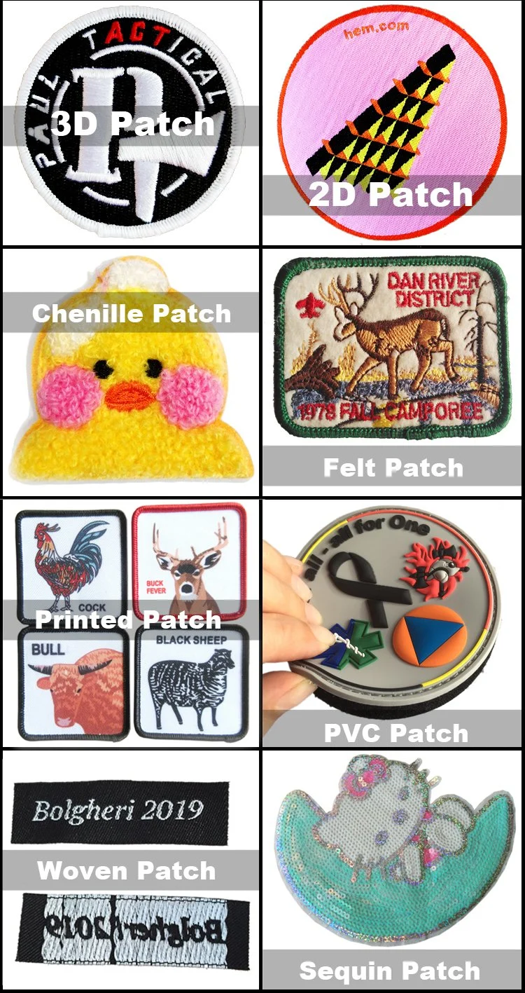 Custom Woven Fabric Embroidery Patch Garment Accessories
