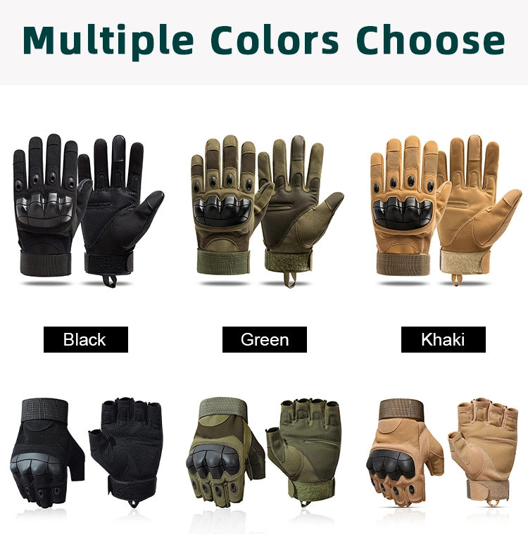 Full Finger Knuckle Protection Hiking Camping Motorcycle Touch Screen Tactical Gloves