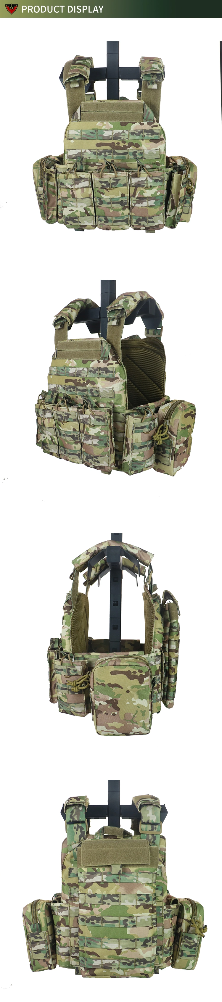 Custom Outdoor Training Military Molle System Special Camouflage Belt Magazine Bag Tactical Vest