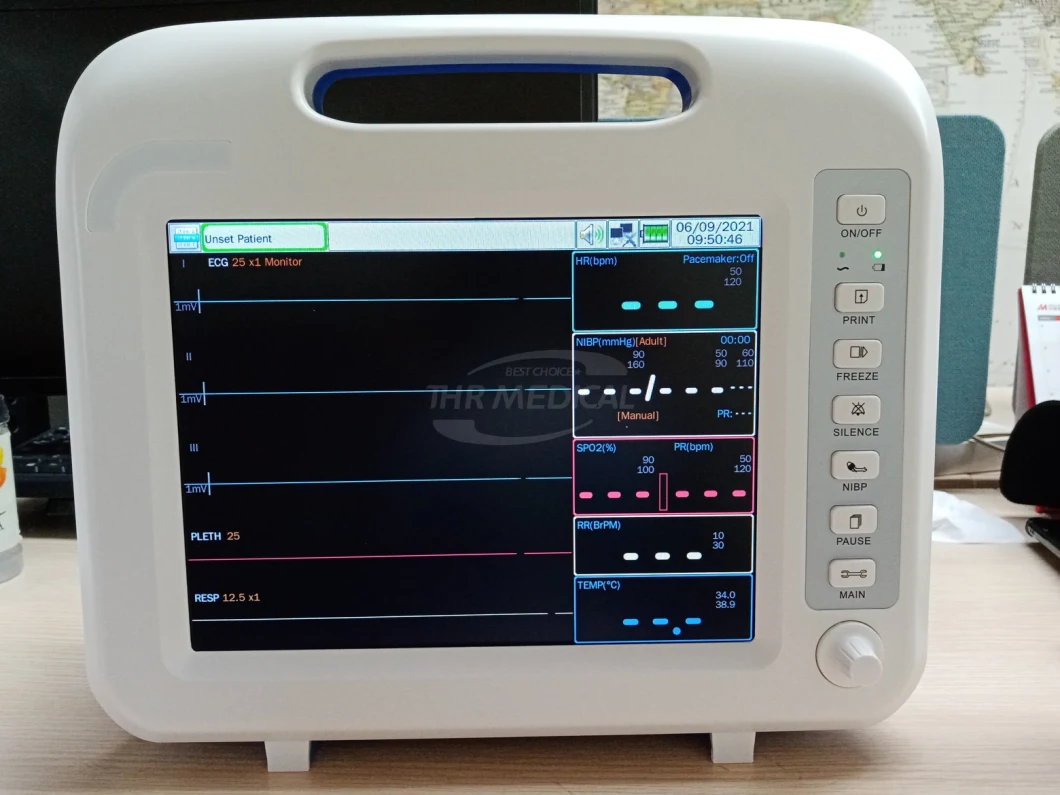 Factory Direct Monitoring First Aid Medical Cardiac Patient Monitor Equipment (THR-PM60F)