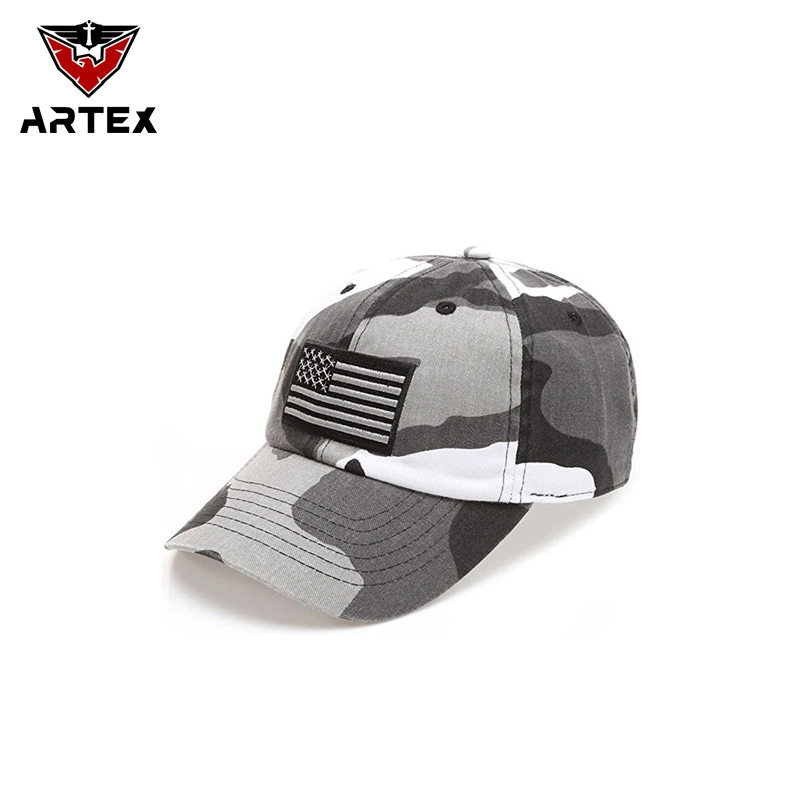 Custom Embroidered American Flag Baseball Cap with Metal Buckle Tactical Cap