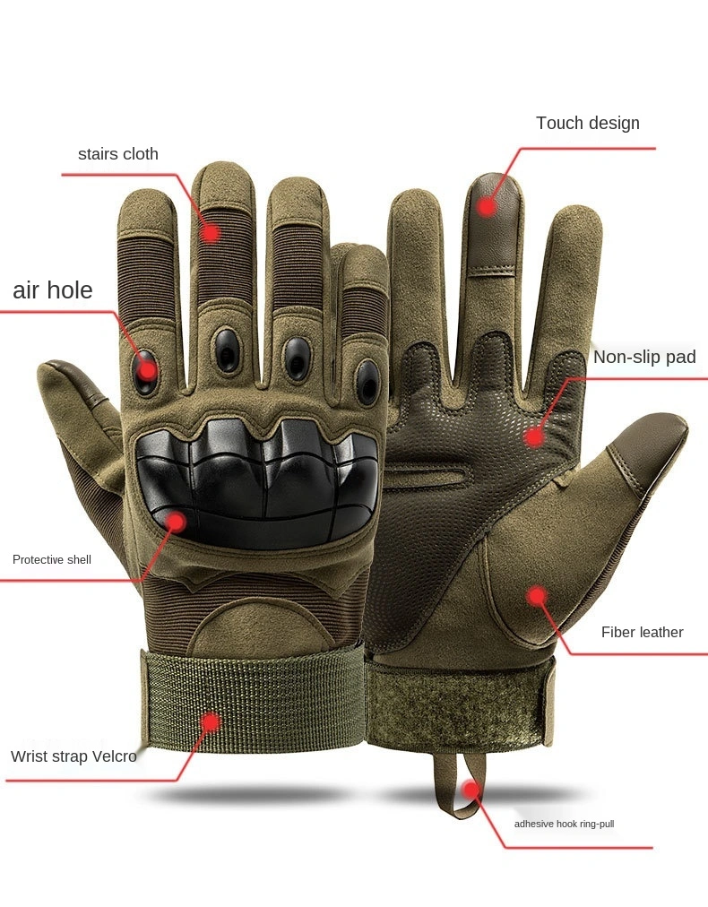Tik Tok High Quality Touchscreen Heavy Duty Knuckle Military Style Gloves Durable Microfiber Tactical Sport Gloves