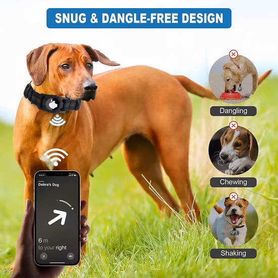 Pet High Quality Airtag Reflective Adjustable Nylon Custom Dog Collar Airtag Dog Collars Accessories Luxury