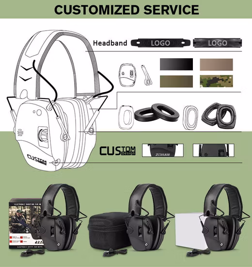 Wireless Noise Cancelling Protective Construction Earplug Earmuffs